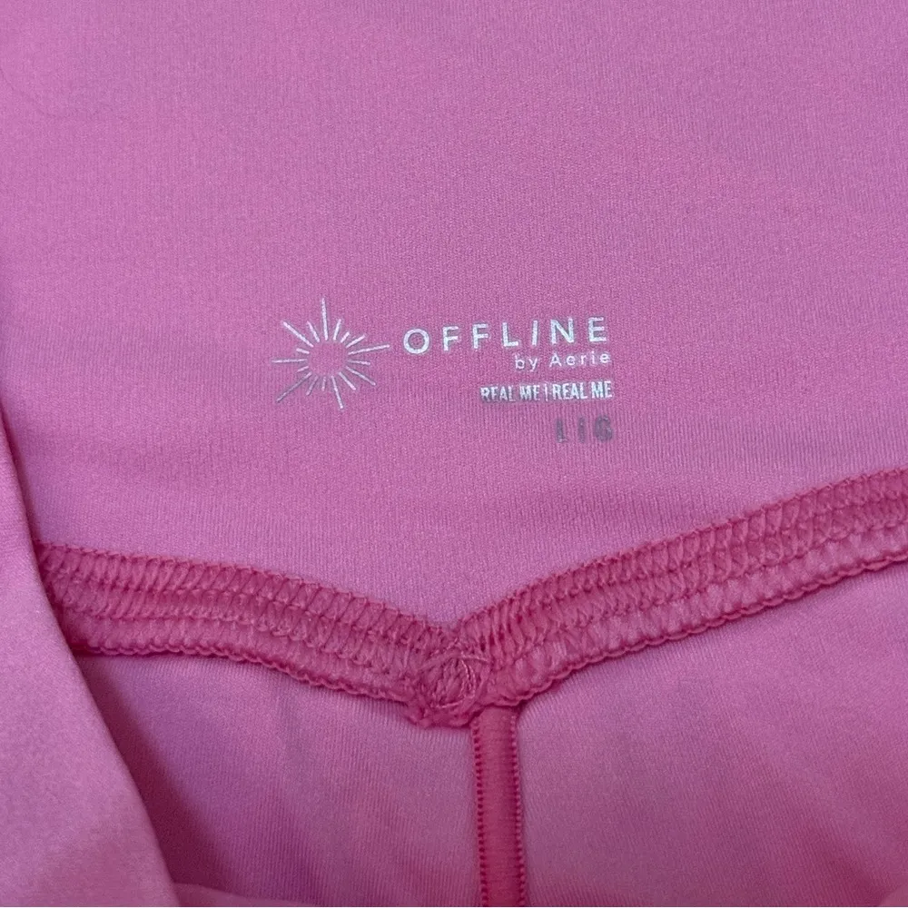 Offline by Aerie BNWOT crossover pink orange paisley shorts women’s size large - Image 8