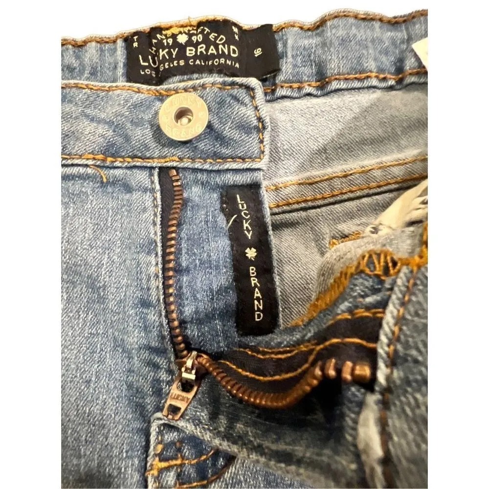 Lucky Brand flamingos pineapple watermelon embroidered jeans  shorts - Image 11