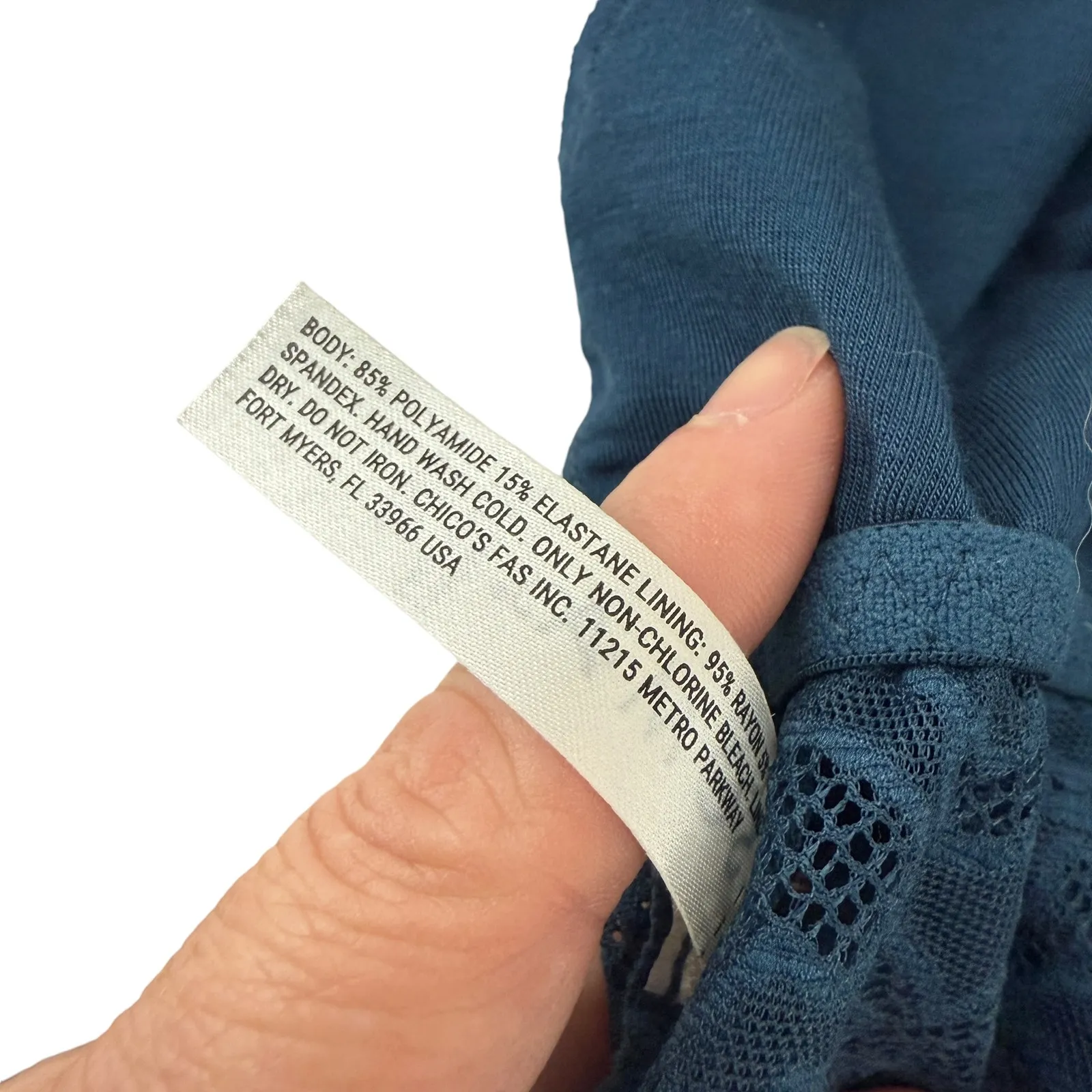 Soma Embraceable Lace Bralette Deep Teal Womens Large - Image 4