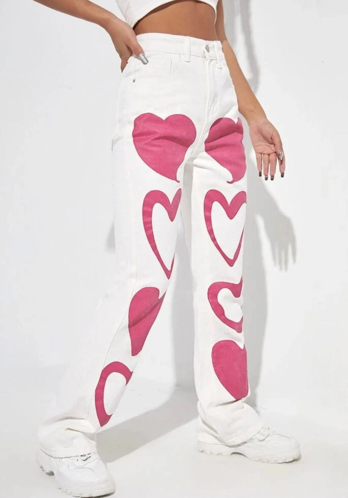 Heart Patterned Jeans Multiple - Image 2