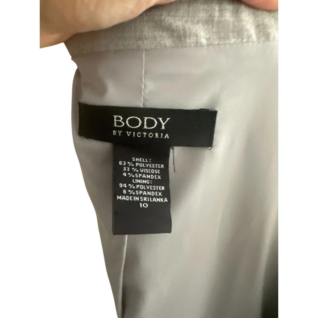 VICTORIAS SECRET Body by Victoria Gray Blazer Jacket Size 10 - Image 3