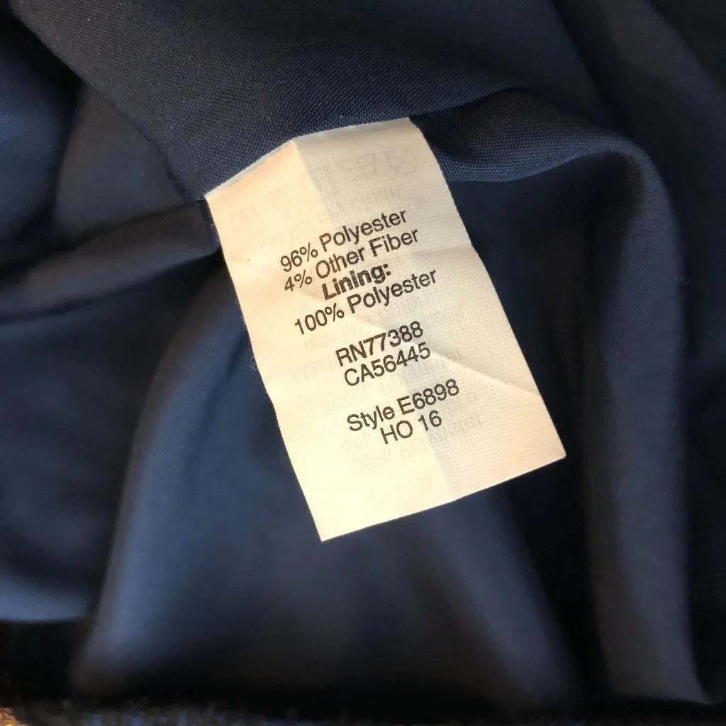 J Crew Peacock Jacquard Dress Sleeveless V Neck Pleated Lined Blue Gold 0 - Image 4