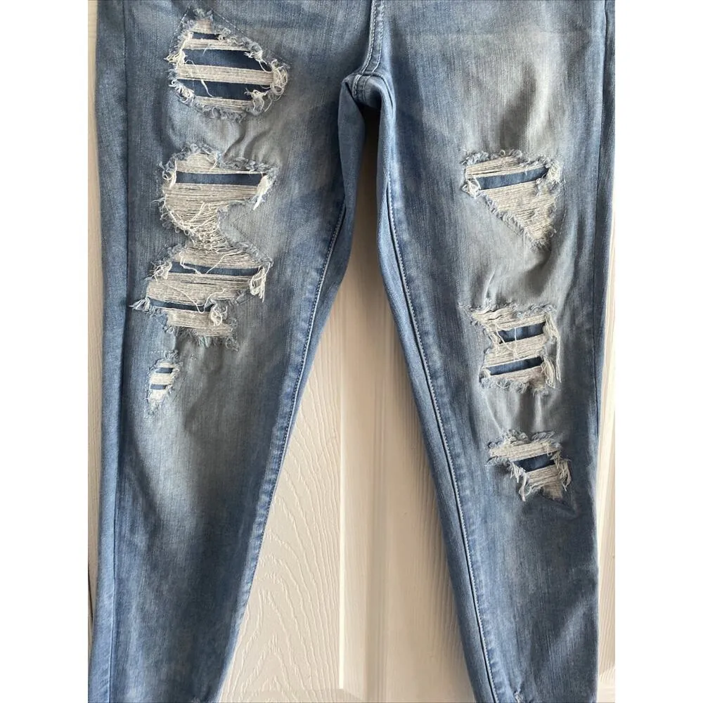 American‎ Eagle 8 360 Next Level Stretch Super High Rise Distressed Jegging - Image 3