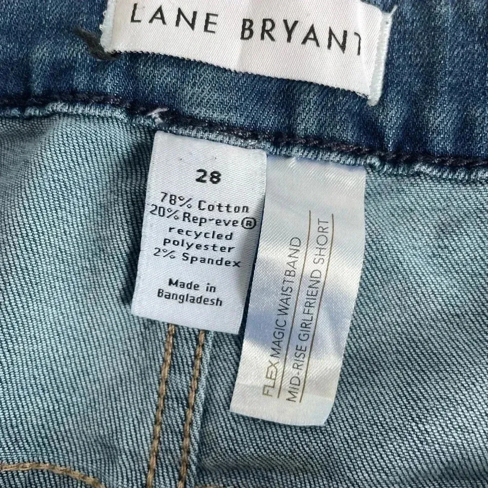 Lane Bryant  Girlfriend Mid Rise‎ Jean Shorts  Women's Plus Size 28 GUC! 0105 - Image 8