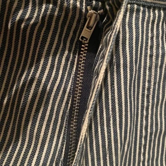 Isabel Marant Size 28 Crop Trouser Pants Blue White Pinstripe Coastal Nautical - Image 7