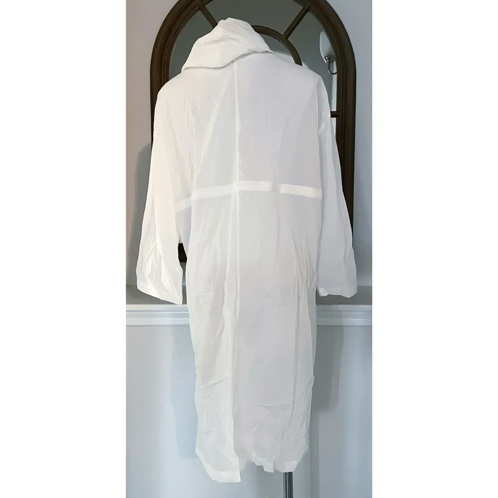 MOTF Lightweight Drawstring Trench Coat in White, Size L New in Packaging White Size L - Image 10