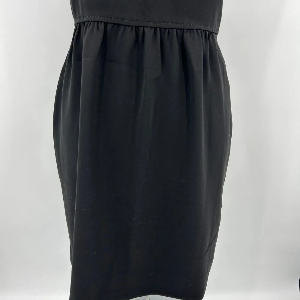 J. Crew Black Crepe Sleeveless Camille Cocktail Office Dress 58579 Size 4 - Image 3