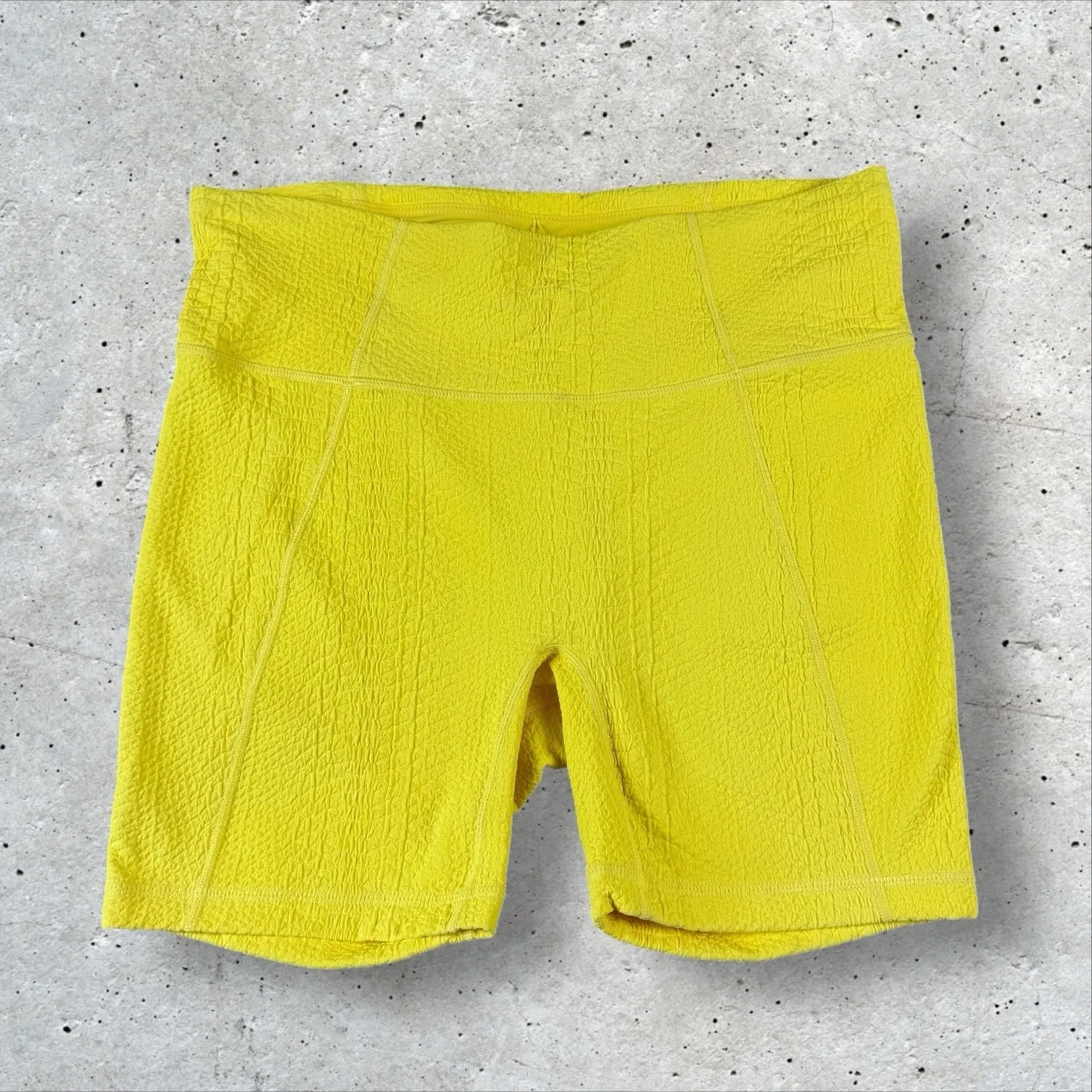 Gigi‎ C Mila Bike Biker Shorts Yellow Sz XL Workout Athletic USA - Image 3