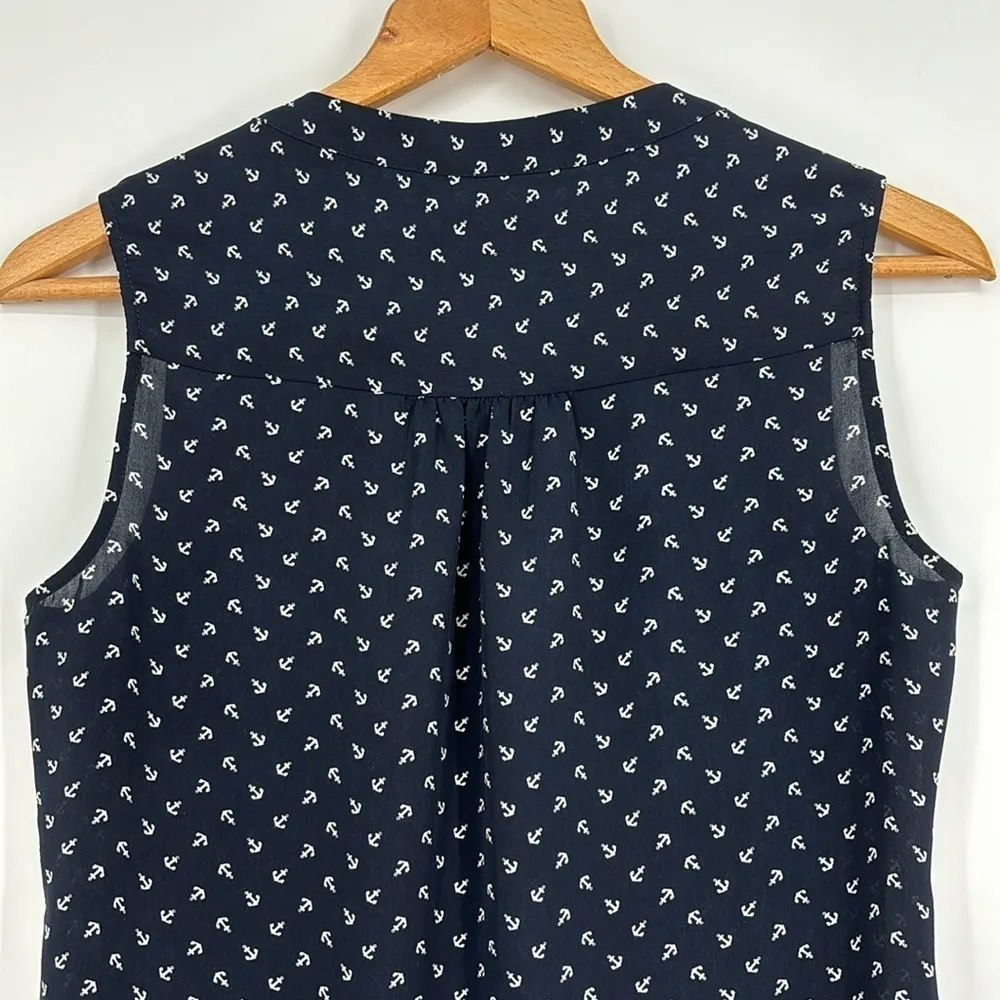 Banana Republic Navy Blue Anchor Tank Women’s Size 4 Petite - Image 10