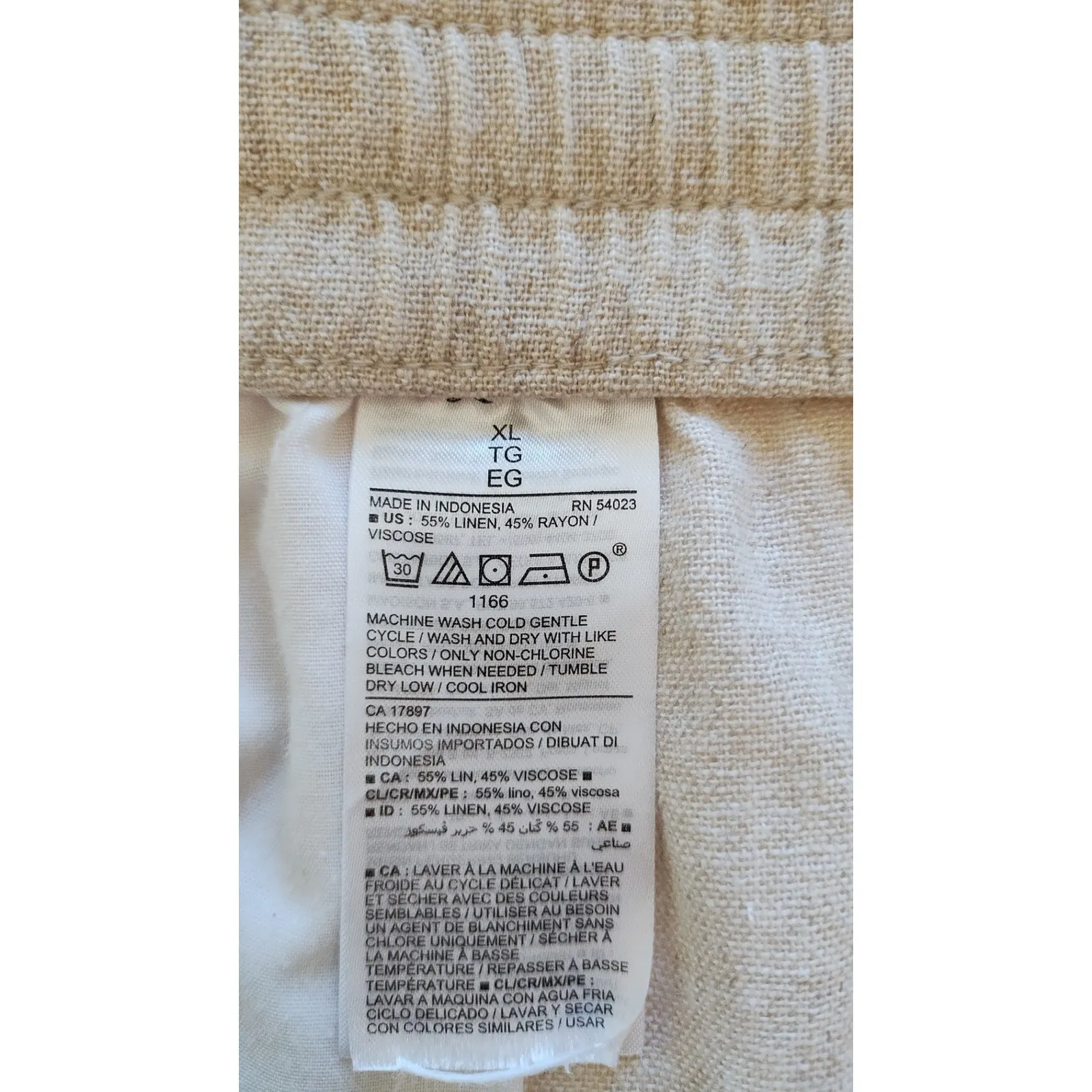 Old Navy Shorts Womens Linen Blend Drawstring Casual Size XL/TG - Image 7