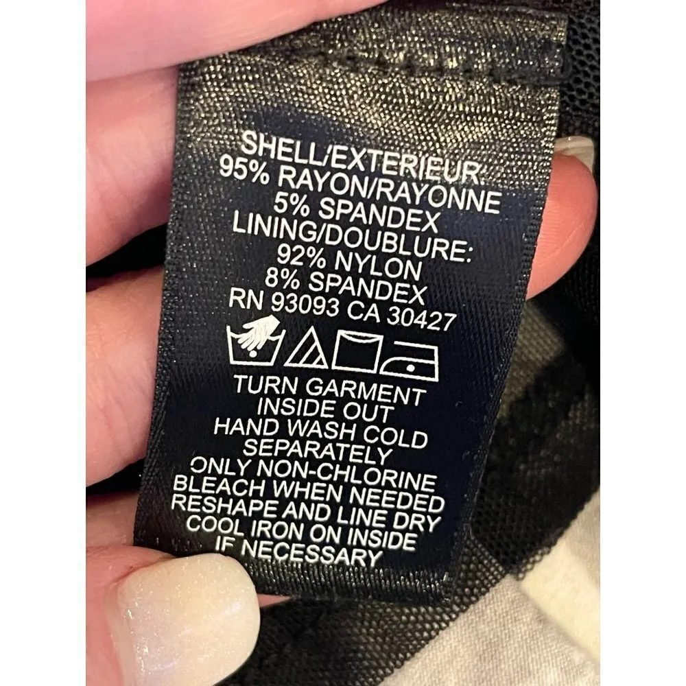 Nic+Zoe Black White Jersey Moonlit Palm Sleeveless‎ Fit And Flare Dress XS NWT - Image 13