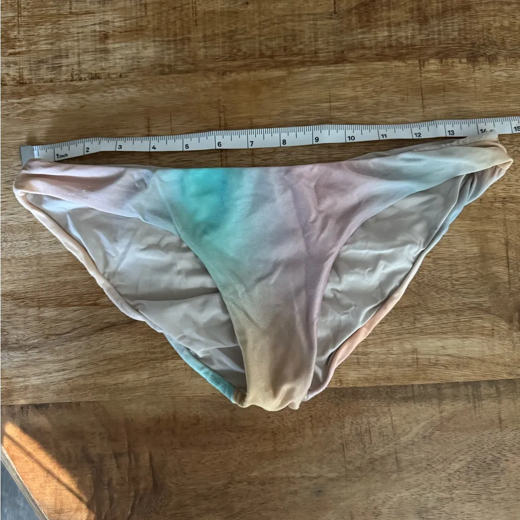 PilyQ swim bottoms in a pastel rainbow size Medium 

Multicolor Bikini Bottom - Image 2
