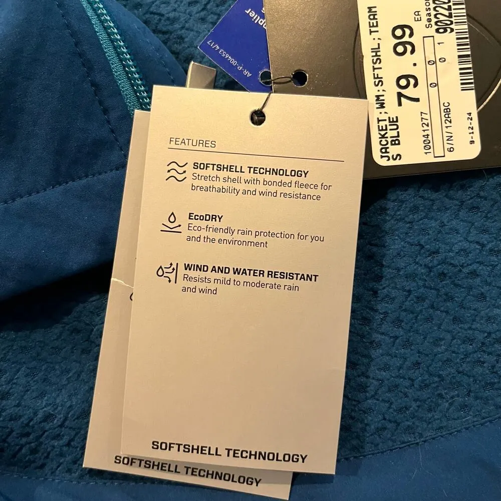 Ariat Women's Softshell Jacket Blue Size S Wind & Water Resistant Western - Image 5