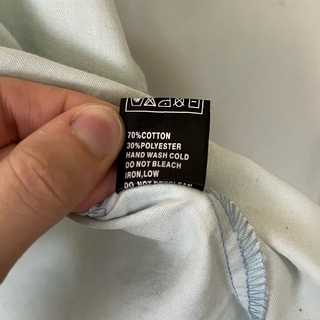 Shannon Passero Blue Boxy Button Down Shirt With Roll Up Sleeves Women's Size L Size L - Image 11