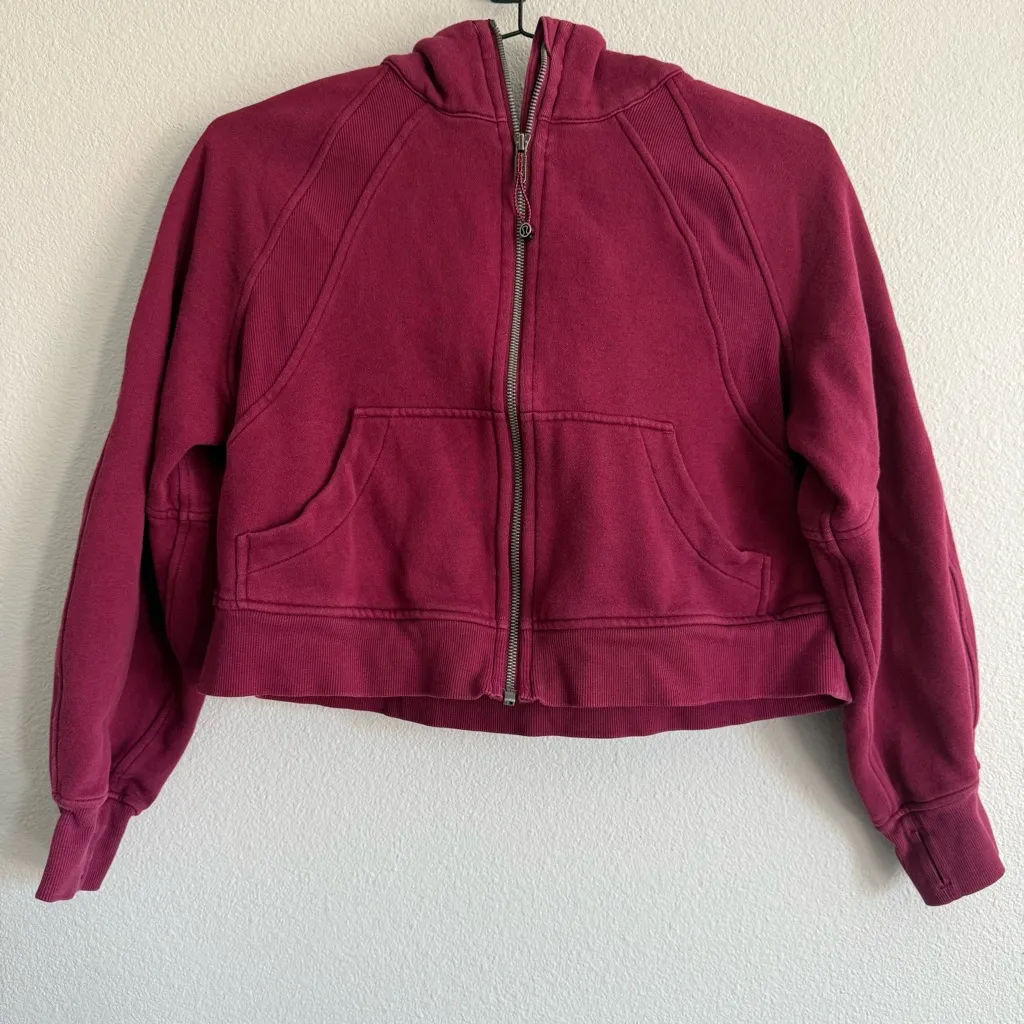 Lululemon Scuba Oversized Full-Zip Hoodie in Deep Luxe. Size XS - Image 4