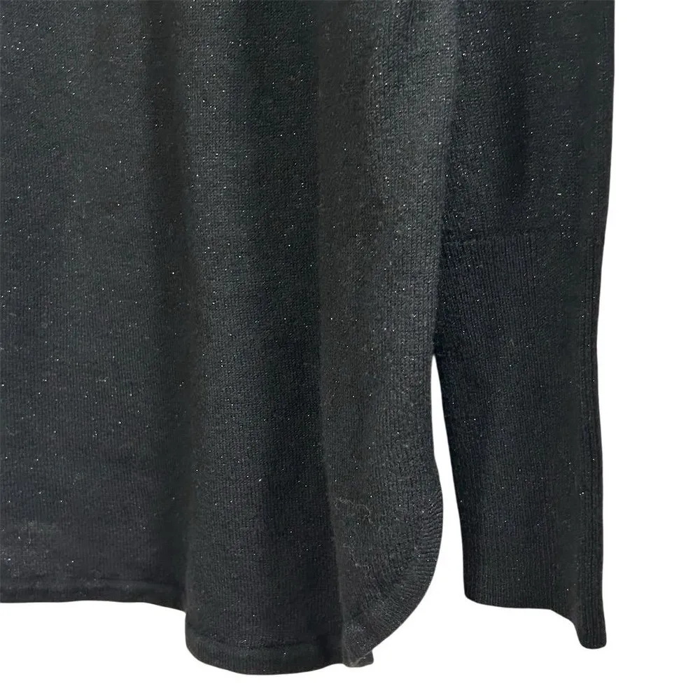 APT. 9 Women’s metallic Shimmer Black Crew Neck Pullover Sweater Long Sleeve - Image 4