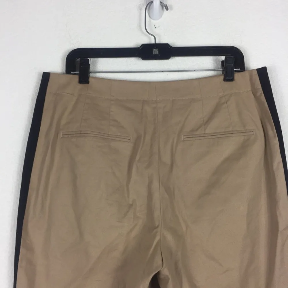 Club Monaco  Khaki Tan Racer Stripe Straight Chino Trouser Pants Size 12 - Image 14