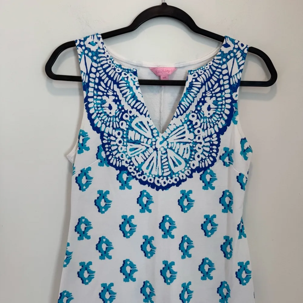 Lilly Pulitzer Harper to the Sea Shift Dress Turtle Fish XXS - Image 4