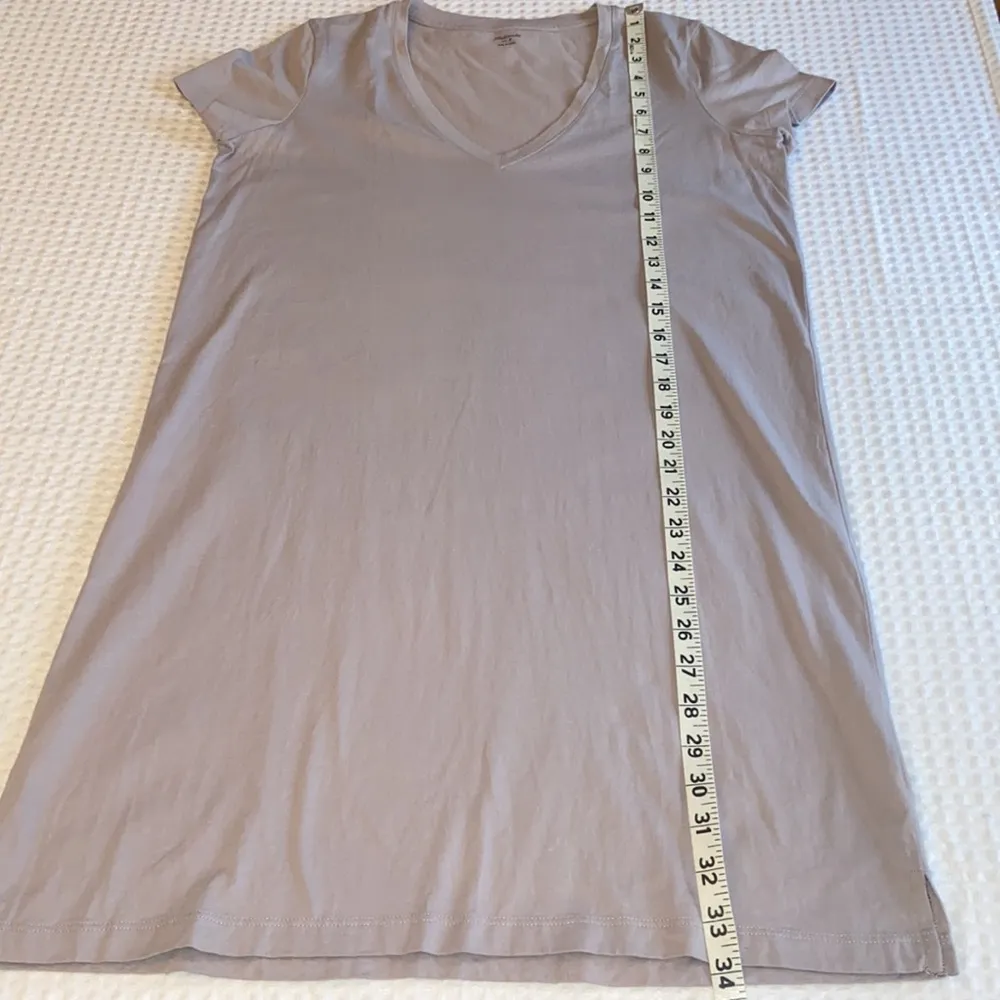 MADEWELL J.CREW Size SMALL Casual V-Neck T-Shirt Dress Lavender Gray Purple - Image 11