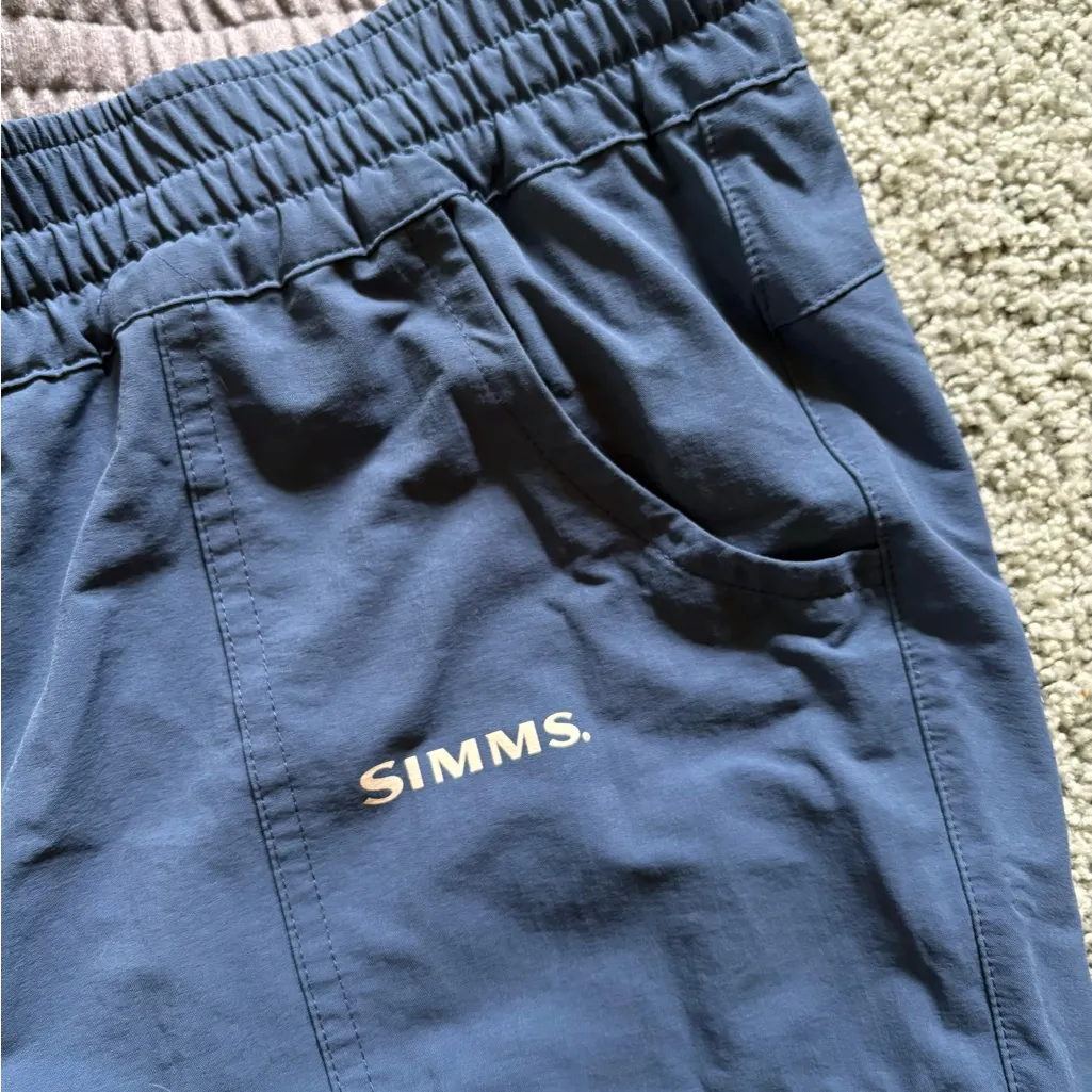 Simms Lightweight Pull On Pants Blue Drawstring Fishing Hiking Outdoor Bootcut Size undefined - Image 6