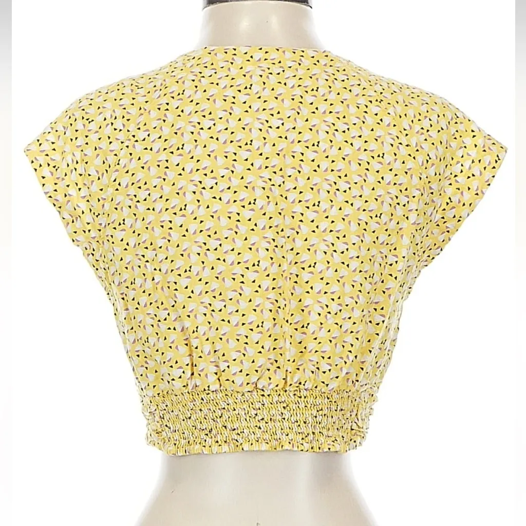 Free People Yellow Floral Crop Top - Image 2