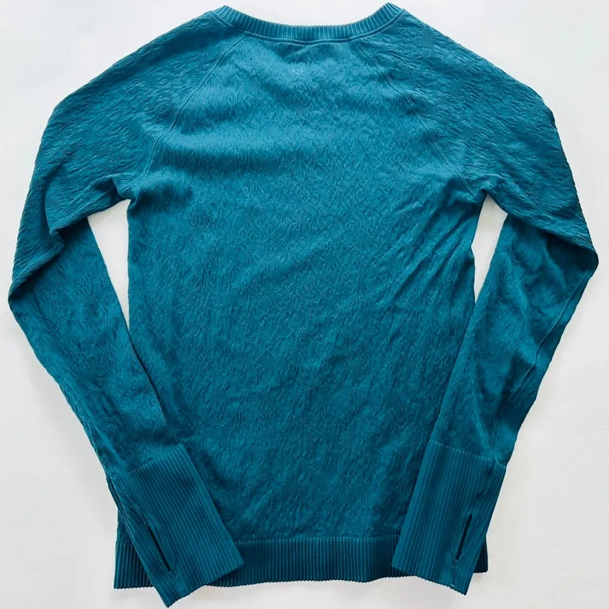 Lululemon Rest Less Pullover Nile Blue Teal Size 10 Long Sleeve Run Layer - Image 5