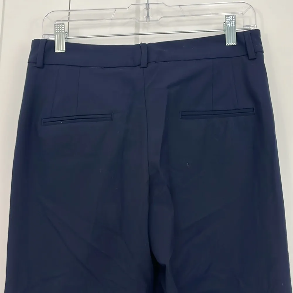 Zara XS Navy Blue Cropped Trousers with Pockets - Image 6