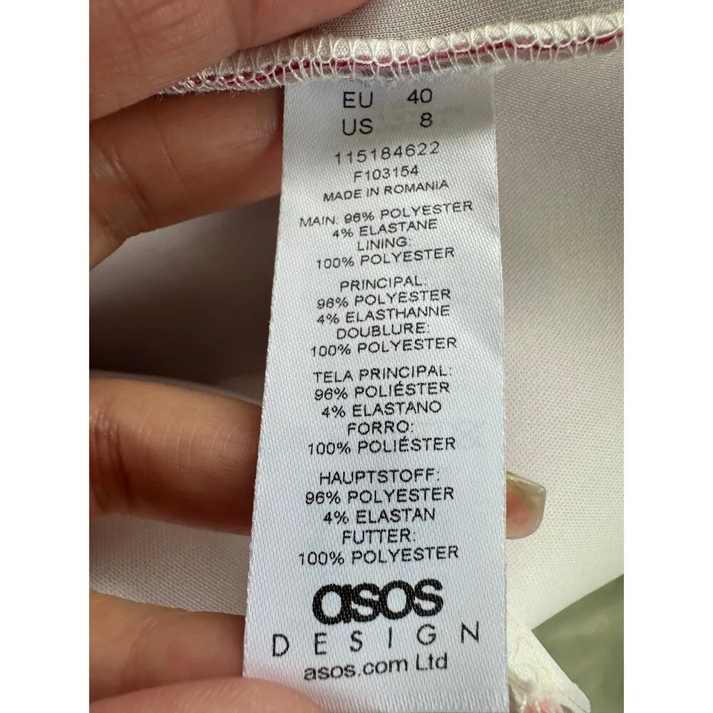 ASOS DESIGN Cupped Corset Bodice Retro Oversized Paisley Midi Prom Scuba Dress 8 - Image 7