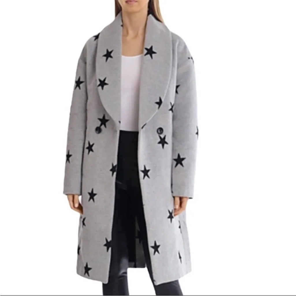 Avec Les Filles double-face star-print cocoon coat Medium - Image 2