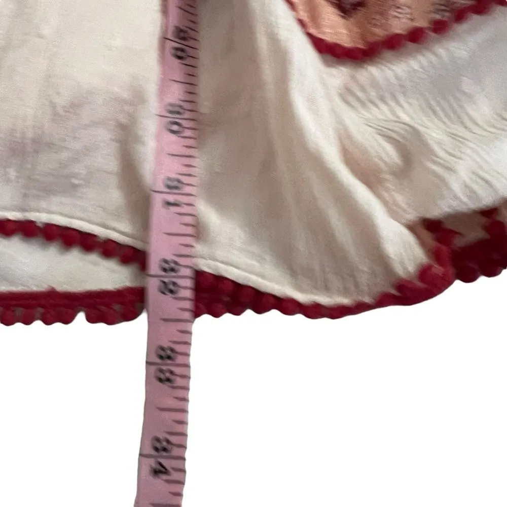 Free Peope My Love Balloon Sleeve Mixed Print V Neck Long  Sleeve Small - Image 8