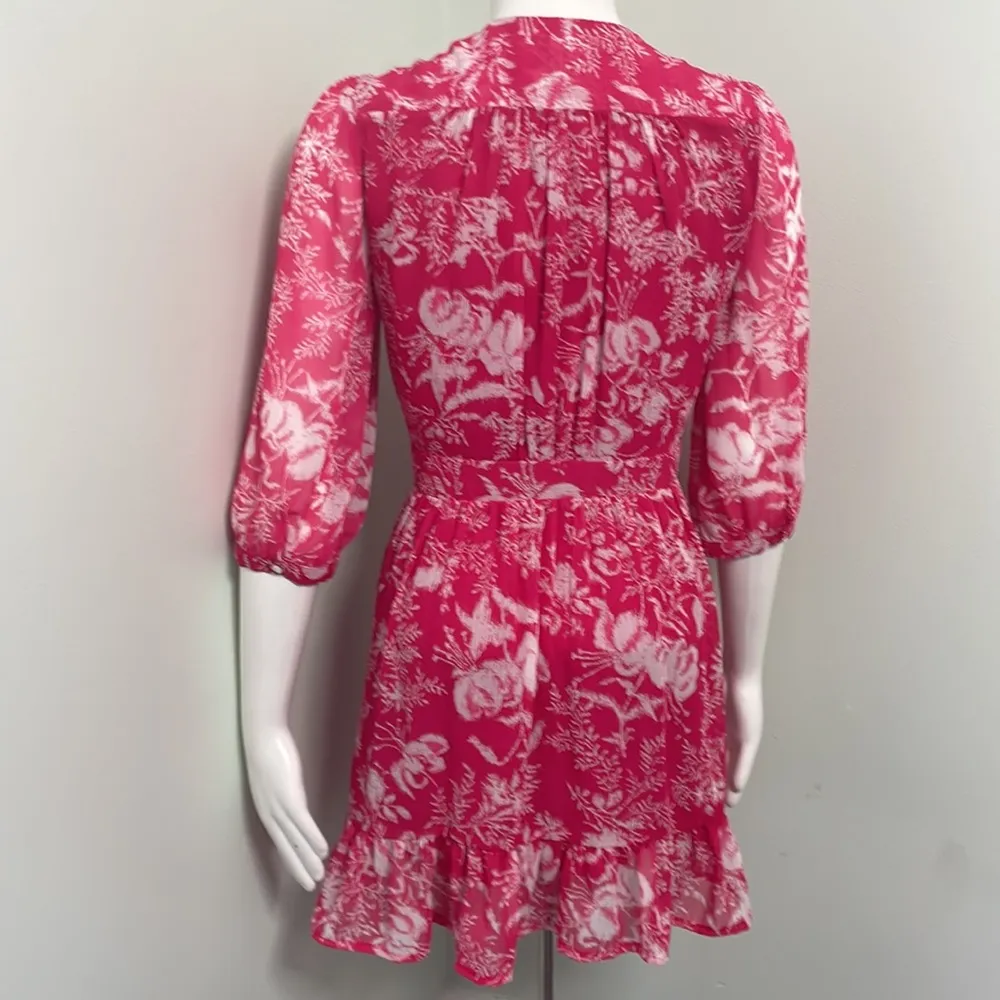 BA&SH Ulia Printed Wrap Mini Dress (Size Extra Small) NEW - Image 11