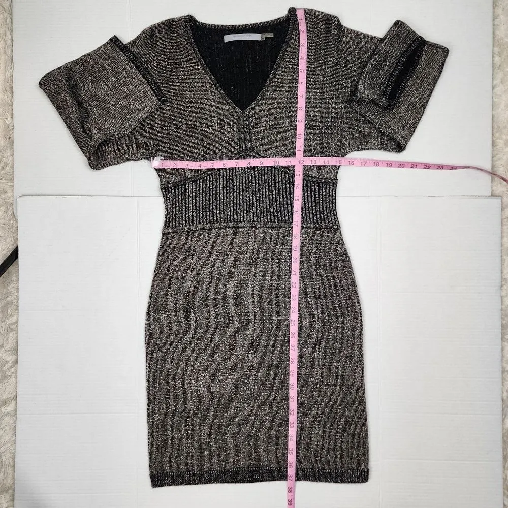 Marc New York Andrew Marc Metallic Dress Kimono Bodycon Knit Stretchy Shimmer M - Image 7
