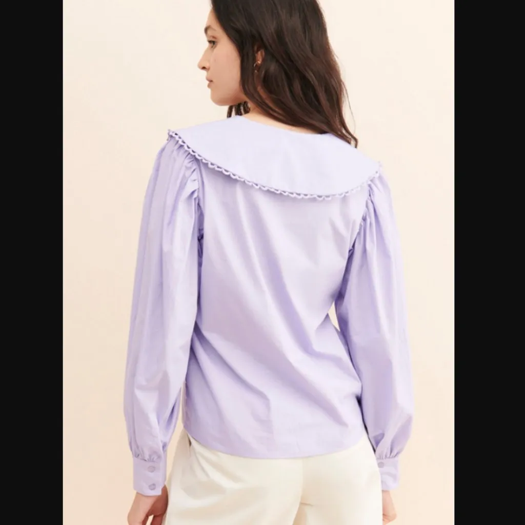 Anthropologie Ichi Light Purple Collared Button-Down Blouse 36 / US S - Image 2