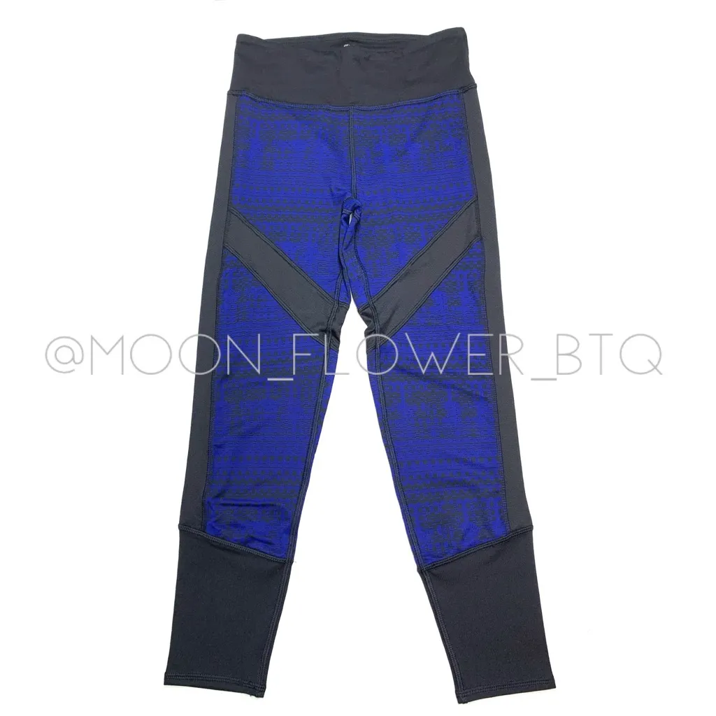 Threads 4 Thought Blue & Black High-Waisted Leggings – Sustainable Activewear - Image 2