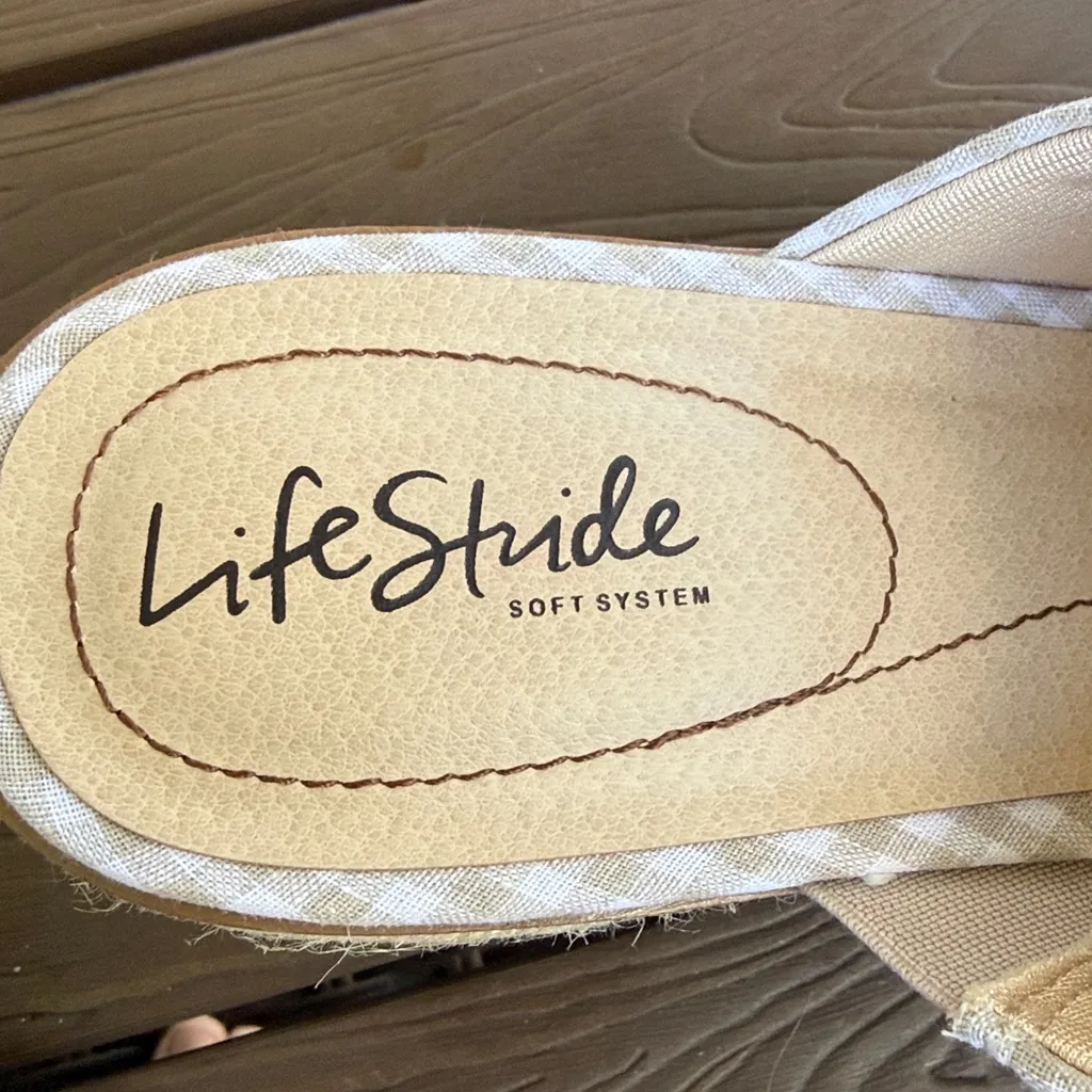 Life Stride  Paradise Natural Gingham NWOT Size 10 - Image 6