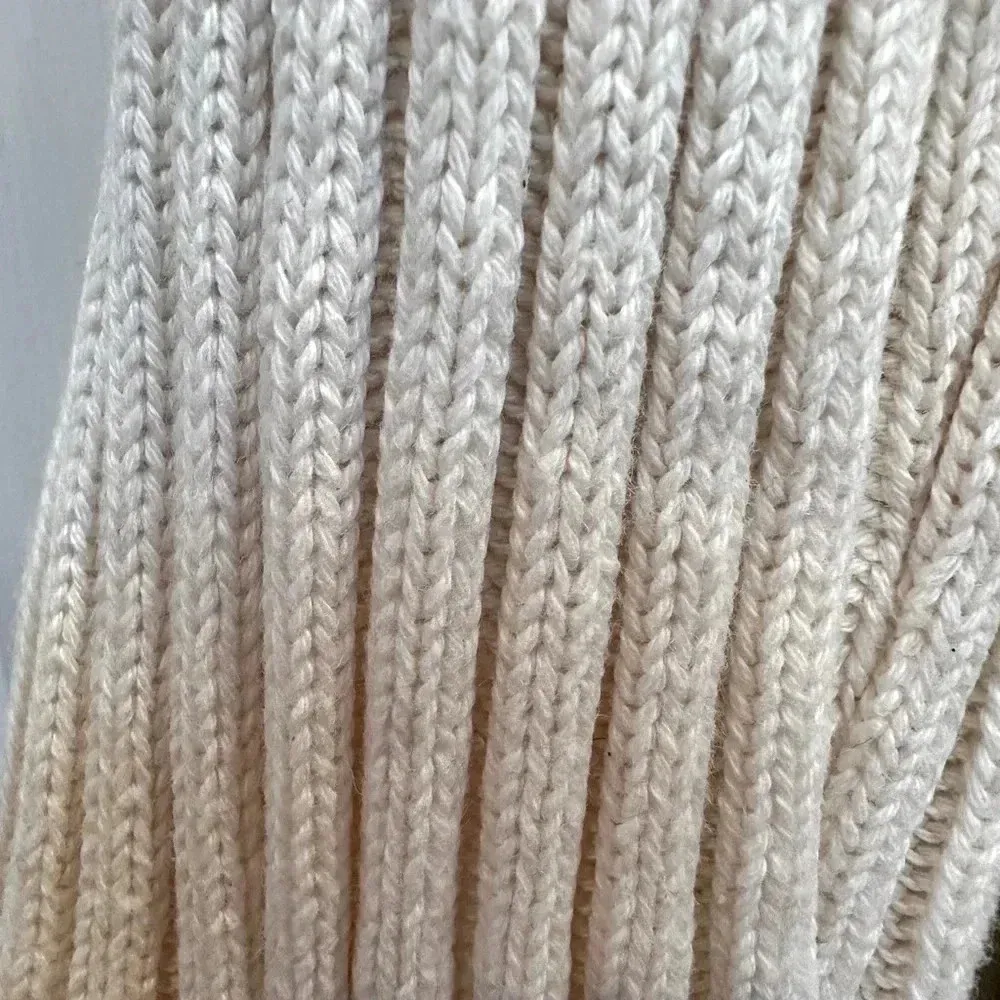 Vintage White House Black Market Y2K Cream Knit Duster Cardigan Sweater Size M - Image 9