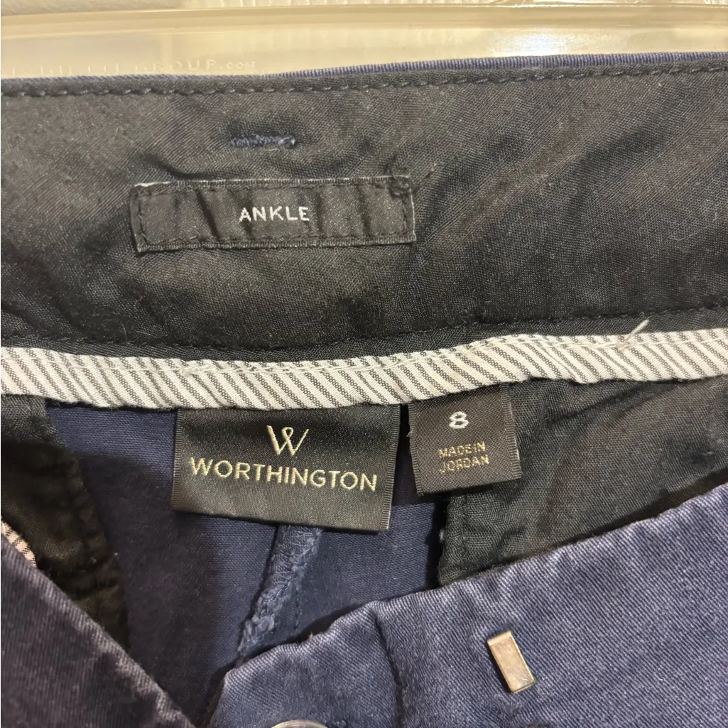 Worthington Women's Navy Ankle Pants - Image 2