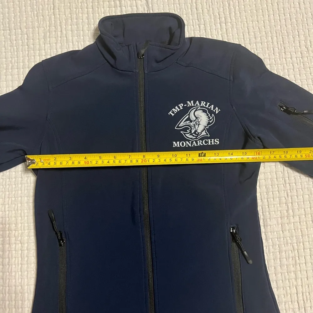 Women's Navy Jacket, Ladies Core Soft Shell Jacket Blue - Image 3