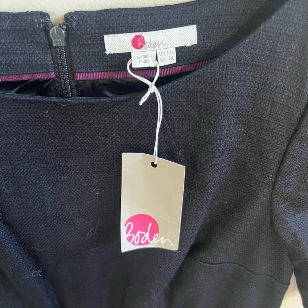 Boden Jacquard Dress Women's Size 12 Black Textured Career
Office Classy NWT - Image 3