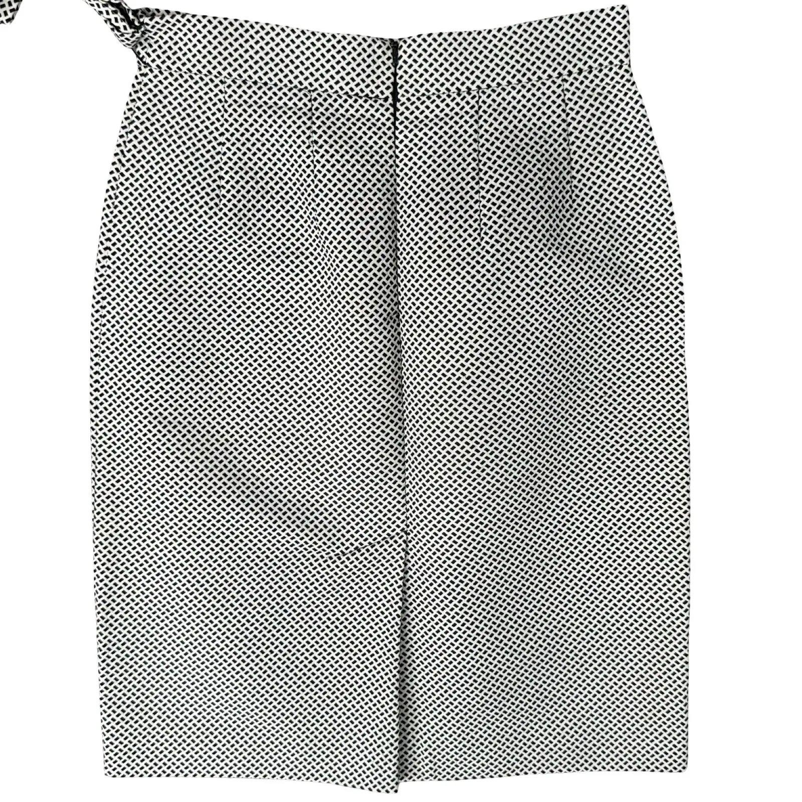 Max Mara Weekend Black White Printed Bow Belt Knee Length Pencil Skirt size 4 - Image 6