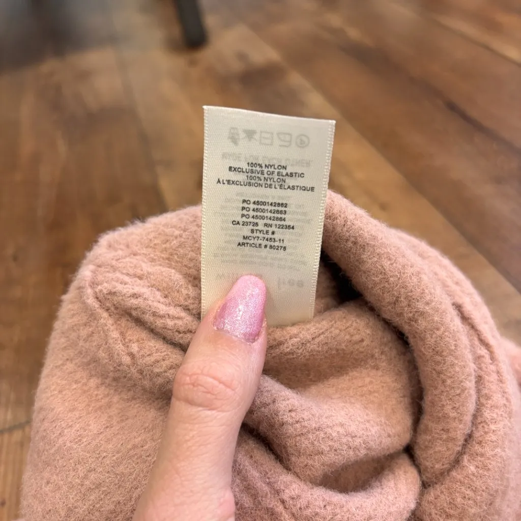 Aritzia Wilfred Free Womens Small Pink Long Slit Midi Skirt Cozy Terry Cloth - Image 5