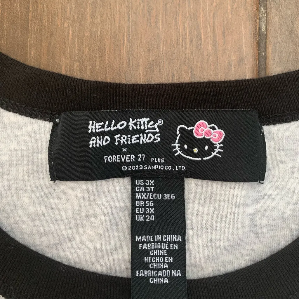 Hello Kitty Halloween Ringer T Shirt size 3X Sanrio - Image 2