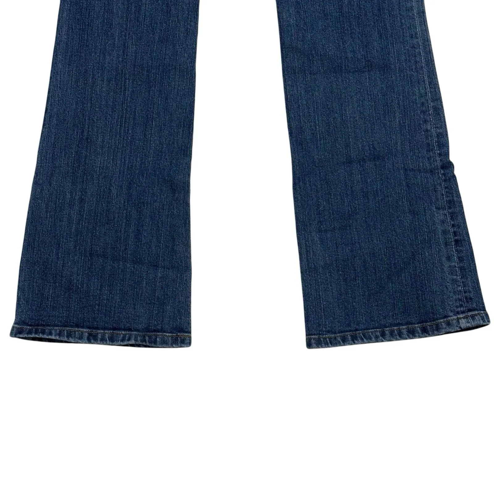Seven7 Jeans Womens 29 Flare Low Rise Medium Wash Denim Stretch Whisker 30x32 - Image 7