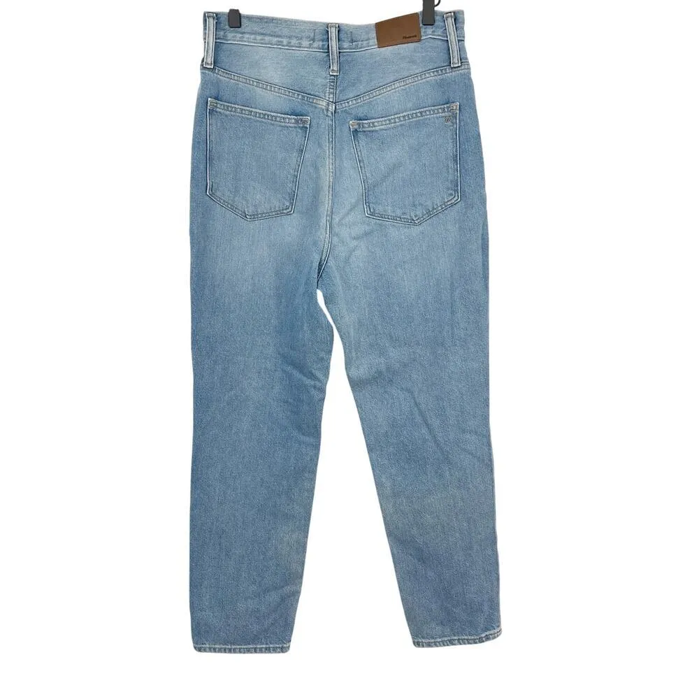Madewell The Momjean Gilford Wash Ripped Edition Straight Leg High Waist Jean 29 - Image 10