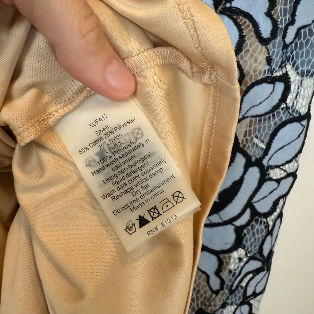 Anthropologie/ Plenty by Tracy Reese Floral Sleeveless Dress - Blue and Black - Image 4