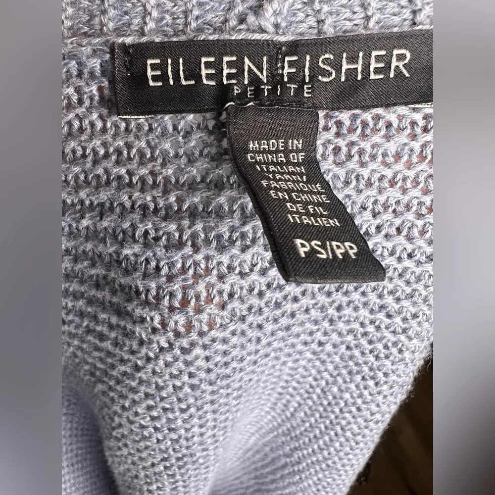 Eileen Fisher organic linen and cotton blend open cardigan. Size Small petite - Image 9