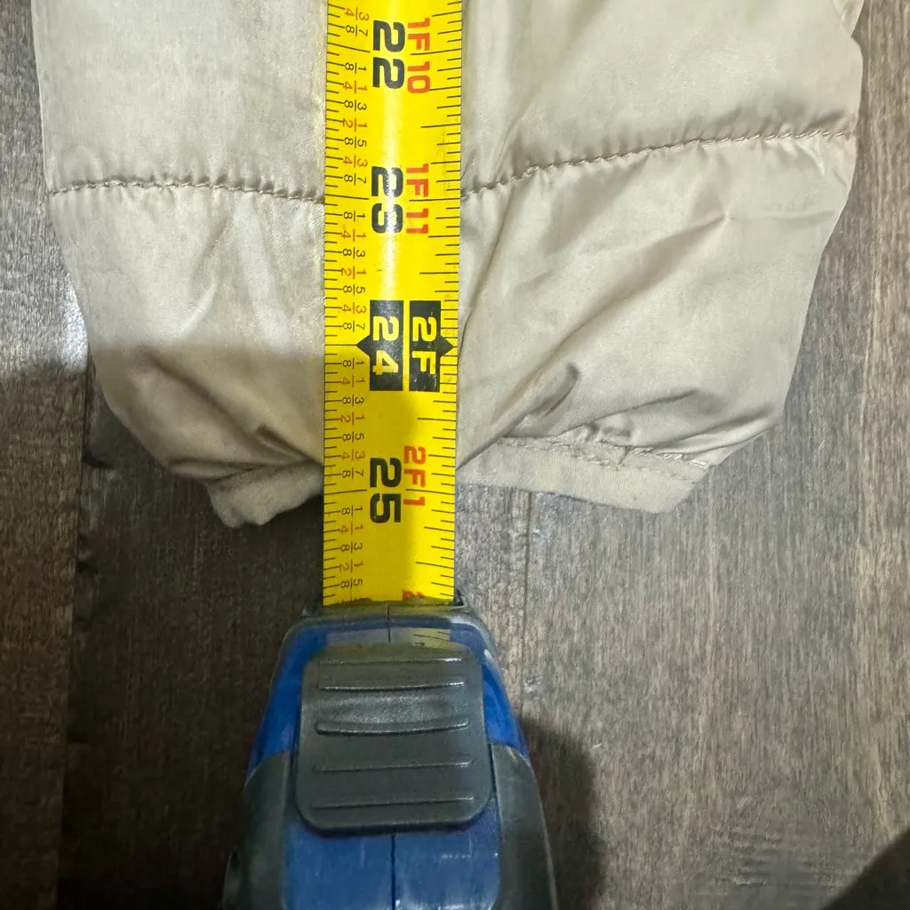 Keren Hart Lightweight Puffer Jacket Beige Zip Front Size L Tan Size L - Image 13