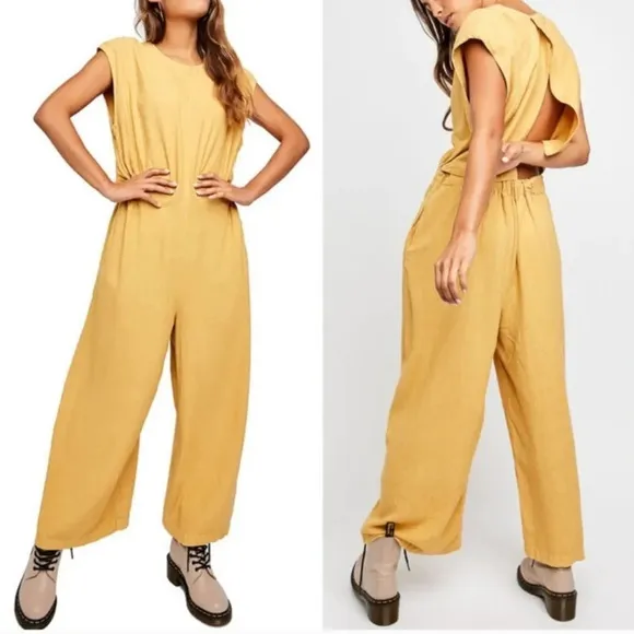 Free People Heat Wave Open Back Jumpsuit NWT - Image 2