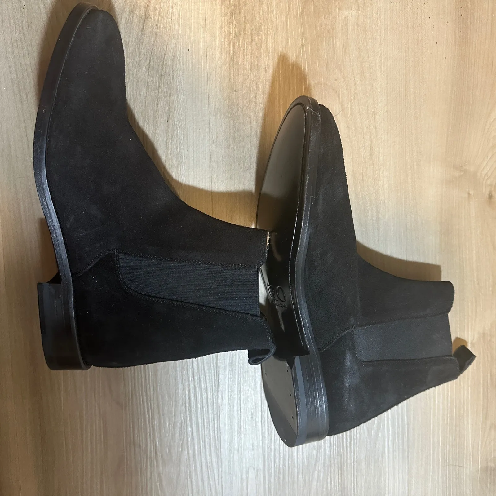 ORO Handmade in Spain 6 Black Suede Leather Chelsea Ankle Boots‎ - Image 8