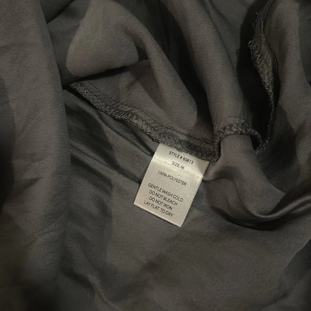 NWOT Grade and Gather Dark Gray Satin Dress Sz M - Image 11